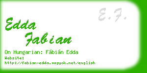edda fabian business card